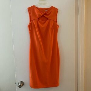 Calvin Klein Orange Cutout Dress